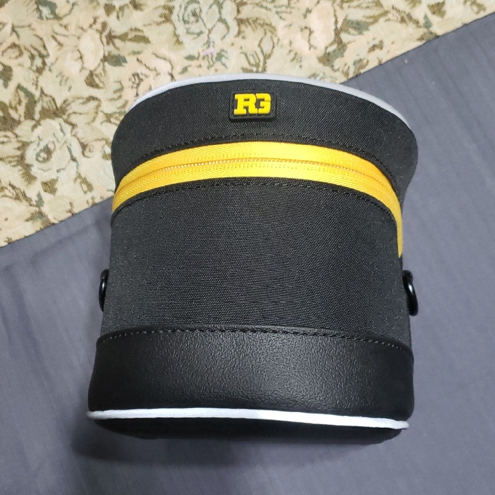 Ruggard Camera Lens Case Foam Padded LCY-6 x 6 x 6  (Black/Yellow) Open Box.